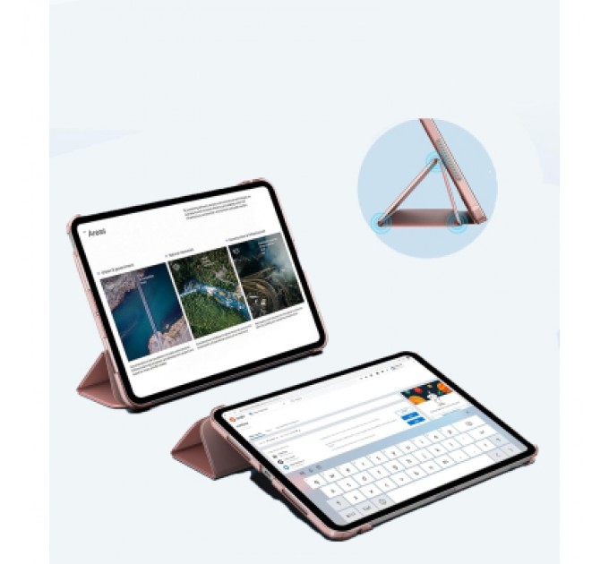 BeCover Чохол до планшета BeCover Tri Fold Hard Apple iPad Pro 11" M4 2024 Pink (711728)