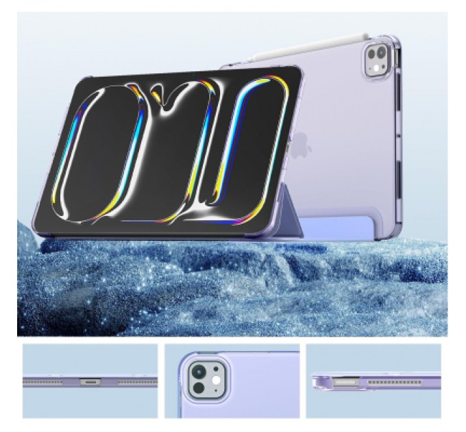 BeCover Чохол до планшета BeCover Tri Fold Hard Apple iPad Pro 11" M4 2024 Purple (711729)
