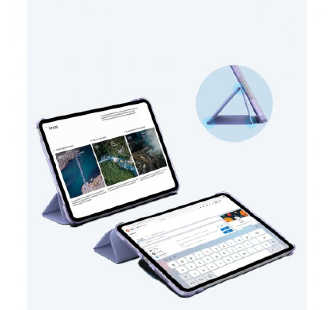 BeCover Чохол до планшета BeCover Tri Fold Hard Apple iPad Pro 11" M4 2024 Purple (711729)