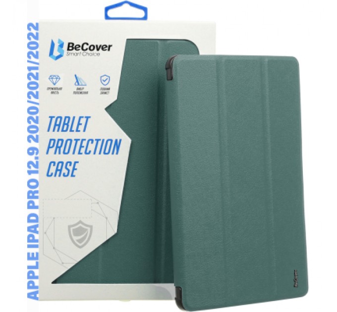 BeCover Чохол до планшета BeCover Tri Fold Hard Apple iPad Pro 12.9 2020/2021/2022 Dark Green (711720)