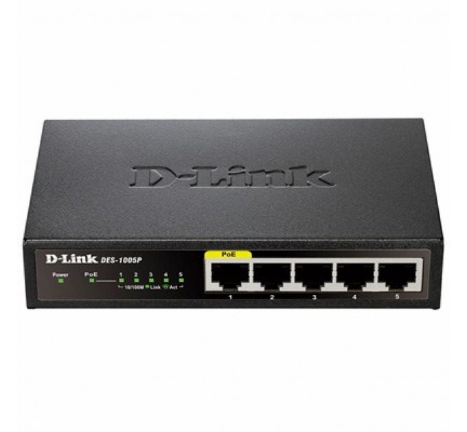 D-Link Комутатор мережевий D-Link DES-1005P