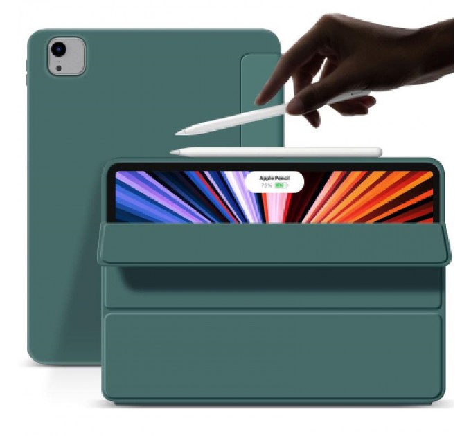 BeCover Чохол до планшета BeCover Tri Fold Soft TPU Silicone Apple iPad Air 13" M2 2024 Dark Green (711470)