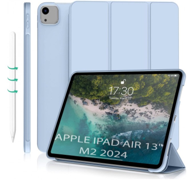 BeCover Чохол до планшета BeCover Tri Fold Soft TPU Silicone Apple iPad Air 13" M2 2024 Light Blue (711741)