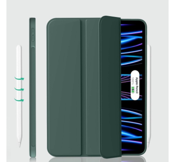 BeCover Чохол до планшета BeCover Tri Fold Soft TPU Silicone Apple iPad Pro 11" M4 2024 Dark Green (711746)