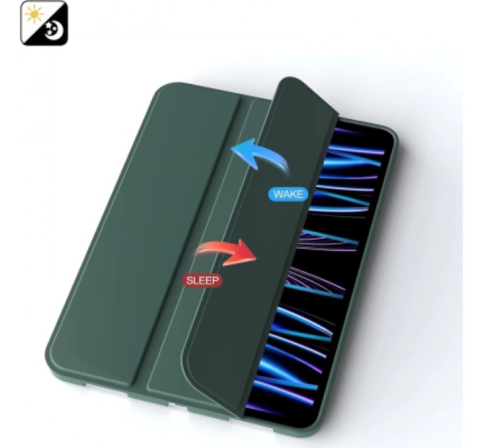 BeCover Чохол до планшета BeCover Tri Fold Soft TPU Silicone Apple iPad Pro 11" M4 2024 Dark Green (711746)