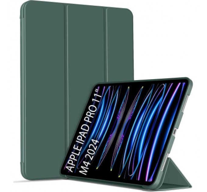 BeCover Чохол до планшета BeCover Tri Fold Soft TPU Silicone Apple iPad Pro 11" M4 2024 Dark Green (711746)