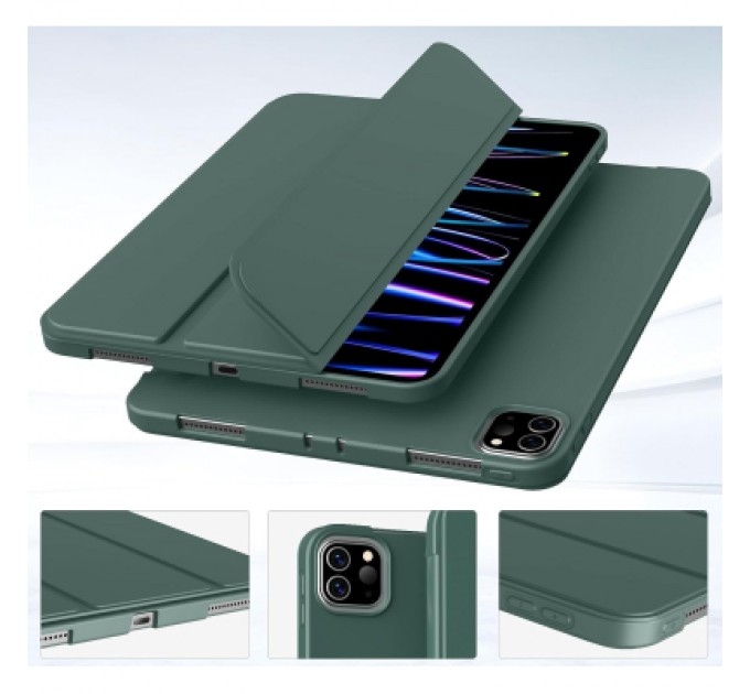 BeCover Чохол до планшета BeCover Tri Fold Soft TPU Silicone Apple iPad Pro 11" M4 2024 Dark Green (711746)