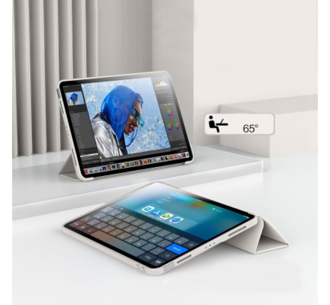 BeCover Чохол до планшета BeCover Tri Fold Soft TPU Silicone Apple iPad Pro 12.9 2020/2021/2022 Beige (711736)