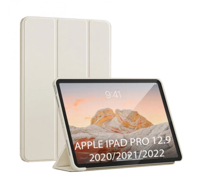 BeCover Чохол до планшета BeCover Tri Fold Soft TPU Silicone Apple iPad Pro 12.9 2020/2021/2022 Beige (711736)