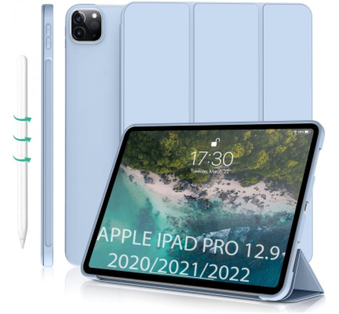 BeCover Чохол до планшета BeCover Tri Fold Soft TPU Silicone Apple iPad Pro 12.9 2020/2021/2022 Light Blue (711737)