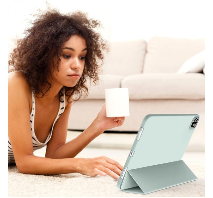 BeCover Чохол до планшета BeCover Tri Fold Soft TPU Silicone Apple iPad Pro 12.9 2020/2021/2022 Light Green (711738)
