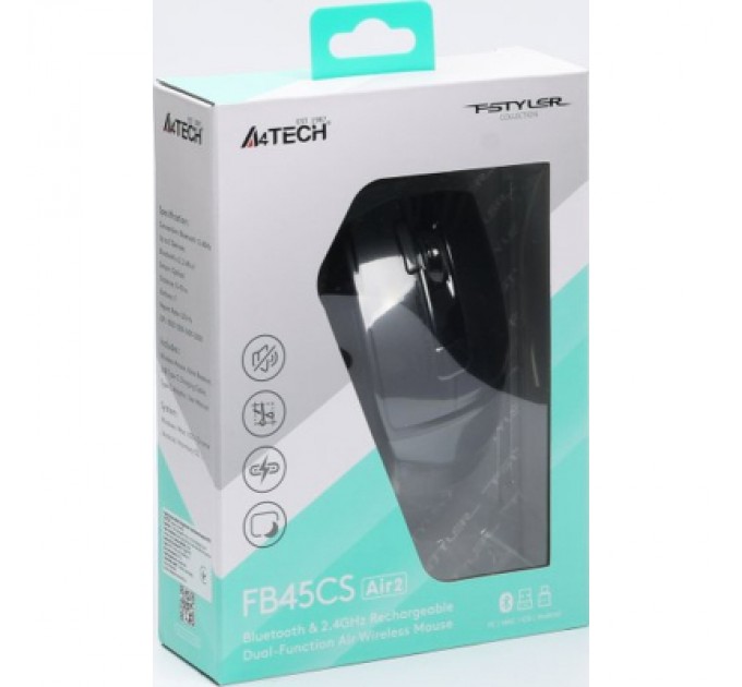 A4Tech Мишка A4Tech FB45CS Air2 Wireless/Bluetooth Stone Grey (4711421999304)