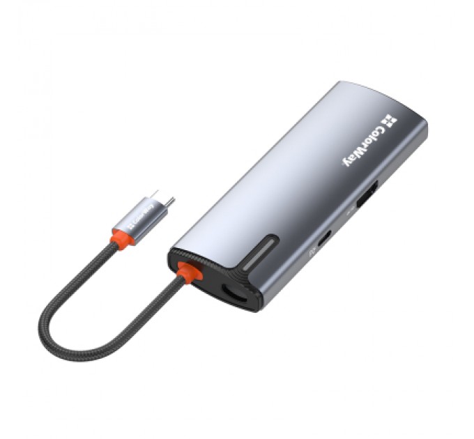 ColorWay Порт-реплікатор ColorWay Docking Station USB-C 5-в-1 Type C PD 100W/USB3.0х3/HDMI 4К (CW-HUB01)