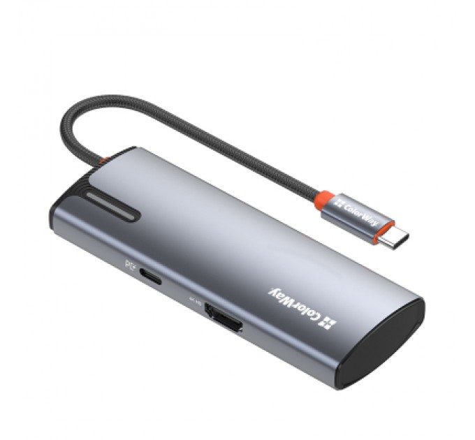 ColorWay Порт-реплікатор ColorWay Docking Station USB-C 5-в-1 Type C PD 100W/USB3.0х3/HDMI 4К (CW-HUB01)