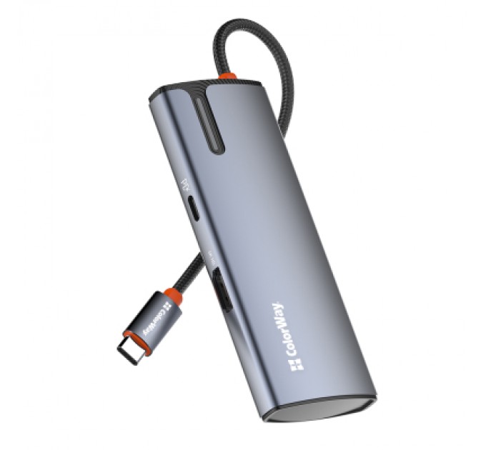 ColorWay Порт-реплікатор ColorWay Docking Station USB-C 5-в-1 Type C PD 100W/USB3.0х3/HDMI 4К (CW-HUB01)