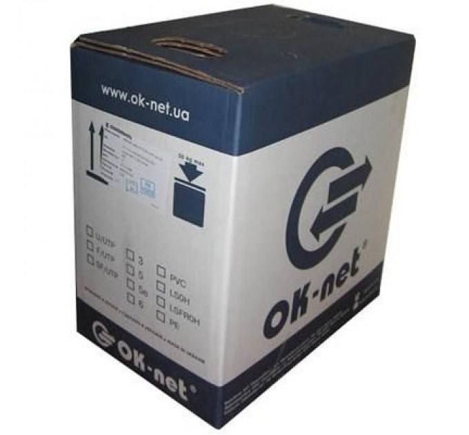 OK-Net Кабель мережевий OK-Net UTP 305м Cat.6 4х2х0,54 Indoor (КПВ-ВП (250) 4х2х0,54)