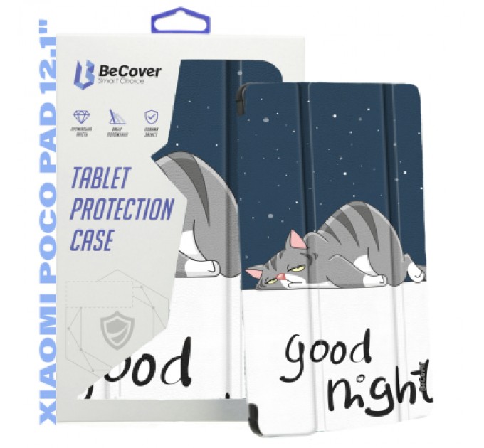 BeCover Чохол до планшета BeCover Smart Case Xiaomi Poco Pad 12.1" Good Night (711562)