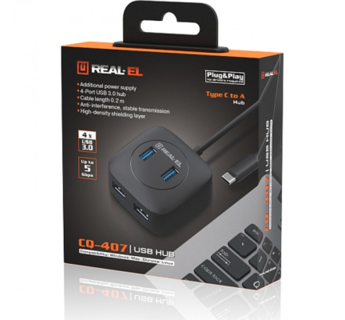 REAL-EL Концентратор REAL-EL CQ-407 black (EL123110011)