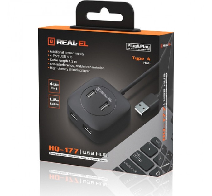 REAL-EL Концентратор REAL-EL HQ-177 black (EL123110009)