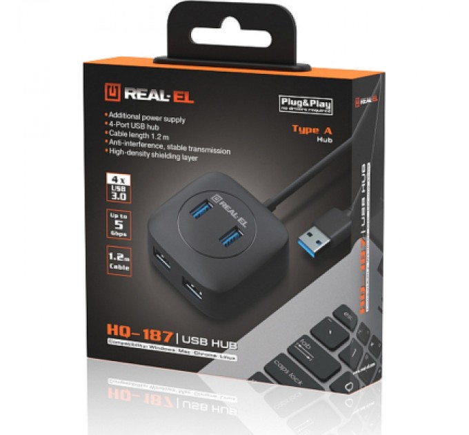 REAL-EL Концентратор REAL-EL HQ-187 black (EL123110010)
