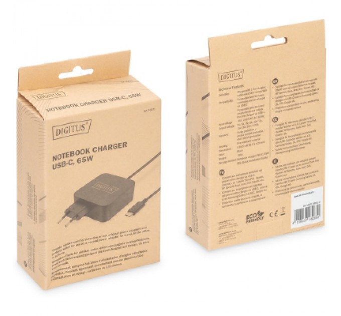 Digitus Блок живлення до ноутбуку Digitus 65W USB-C (DA-10071)