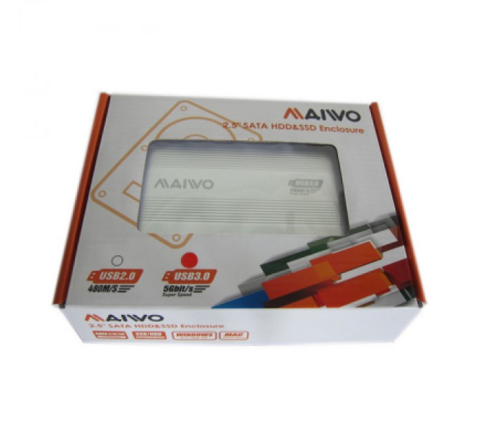 Maiwo Кишеня зовнішня Maiwo K2501A-U3S silver