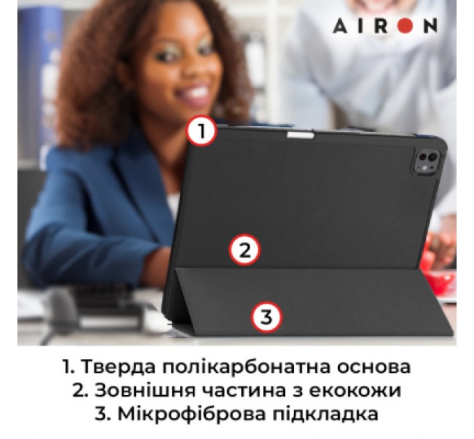 AirOn Чохол до планшета AirOn Premium SOFT iPad Pro 13 2024 + Film Black (4822352781129)