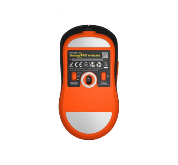 Hator Мишка Hator Quasar 2 Pro Wireless/Bluetooth/USB Black/Orange (HTM560BO)