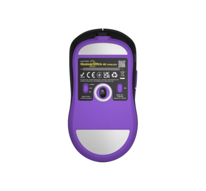Hator Мишка Hator Quasar 2 Ultra 4K Wireless/Bluetooth/USB Black/Lilac (HTM570BL)