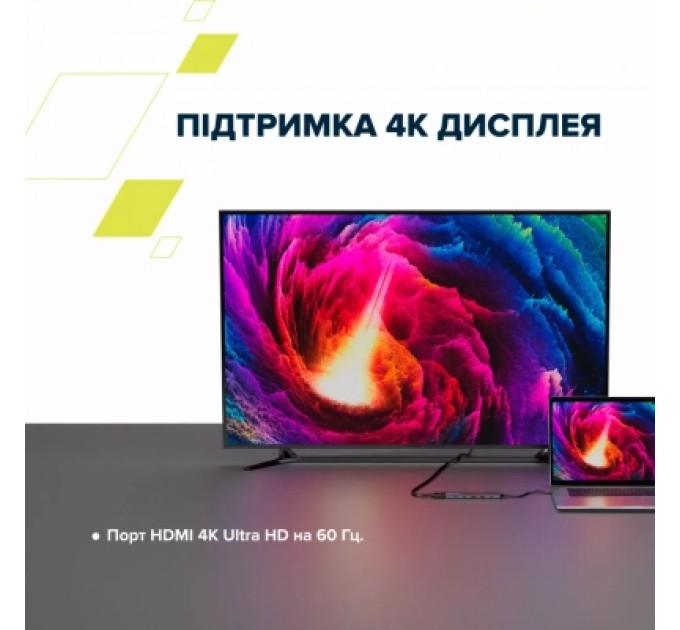 Canyon Порт-реплікатор Canyon Docking Station DS-17 6 in 1 4k USB-C hub (CNS-TDS17)