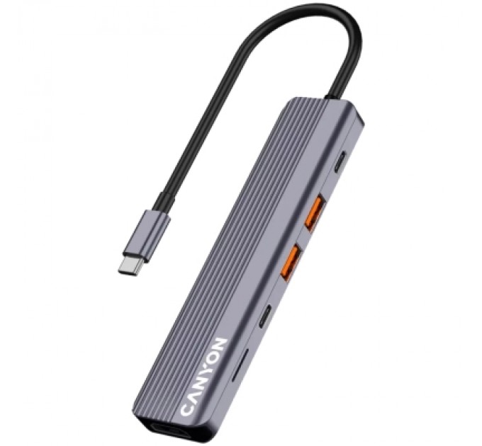 Canyon Порт-реплікатор Canyon Docking Station DS-17 6 in 1 4k USB-C hub (CNS-TDS17)