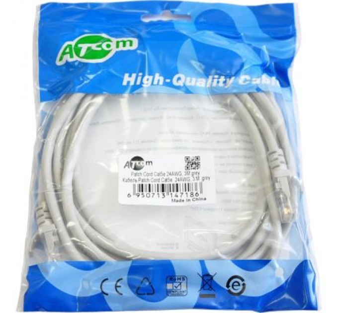 Atcom Патч-корд 1м RJ-45 CCA Atcom (4962)