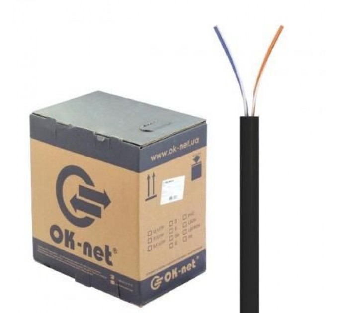 OK-Net Кабель мережевий OK-Net UTP 305м 2 пары (КПП-ВП (100) 2х2х0,50 / 305)