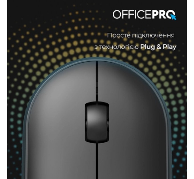 OfficePro Мишка OfficePro M185B Silent Click Wireless Black (M185B)