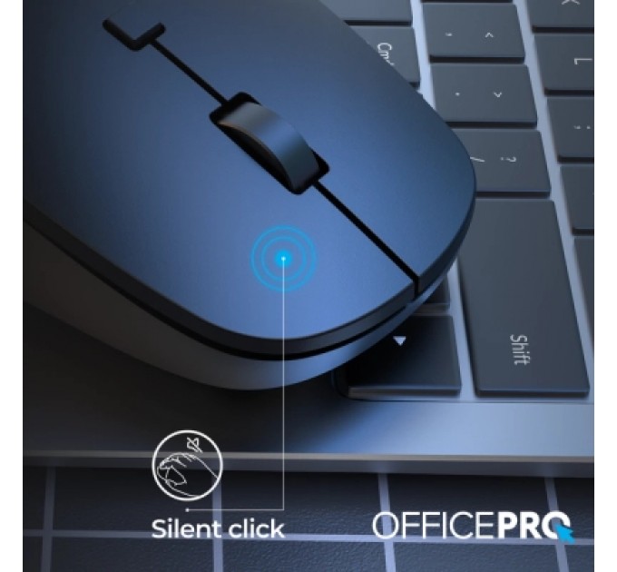 OfficePro Мишка OfficePro M305B Silent Click Ergonomic Wireless Black (M305B)