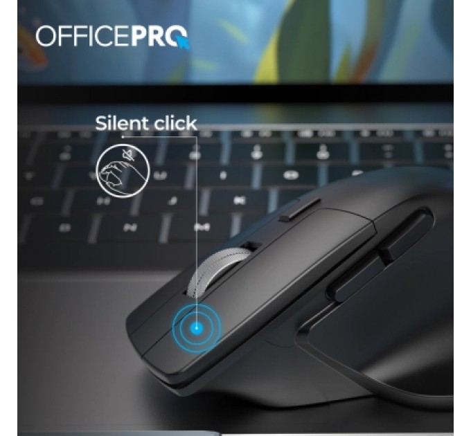 OfficePro Мишка OfficePro M395B Silent Click Ergonomic Wireless Black (M395B)