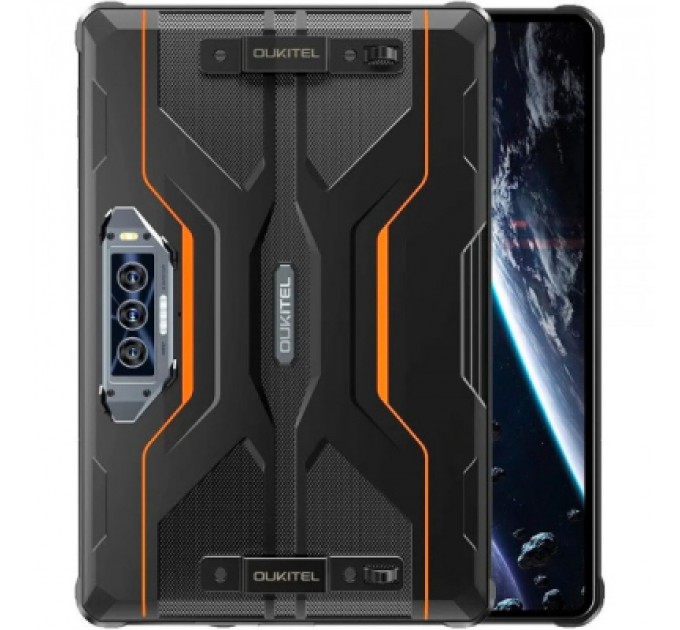 OUKITEL Планшет OUKITEL RT8 6/256GB Dual Sim Black-Orange with hand (6931940756396)