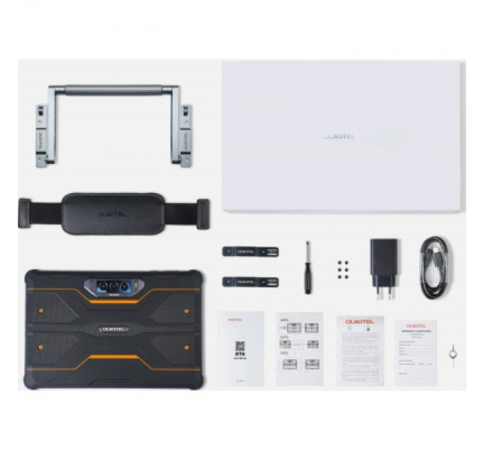 OUKITEL Планшет OUKITEL RT8 6/256GB Dual Sim Black-Orange with hand (6931940756396)