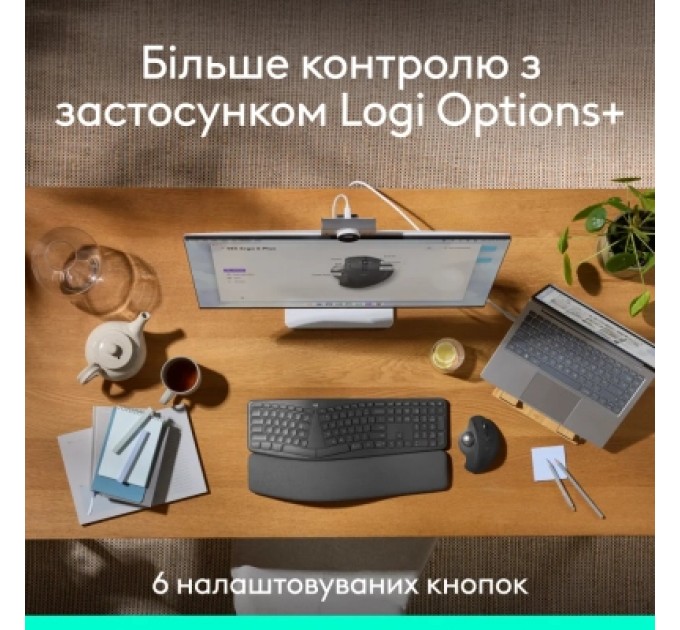 Logitech Мишка Logitech MX Ergo S Bluetooth Graphite (910-007260)