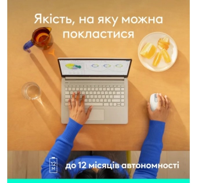 Logitech Мишка Logitech M196 Bluetooth Off-White (910-007460)