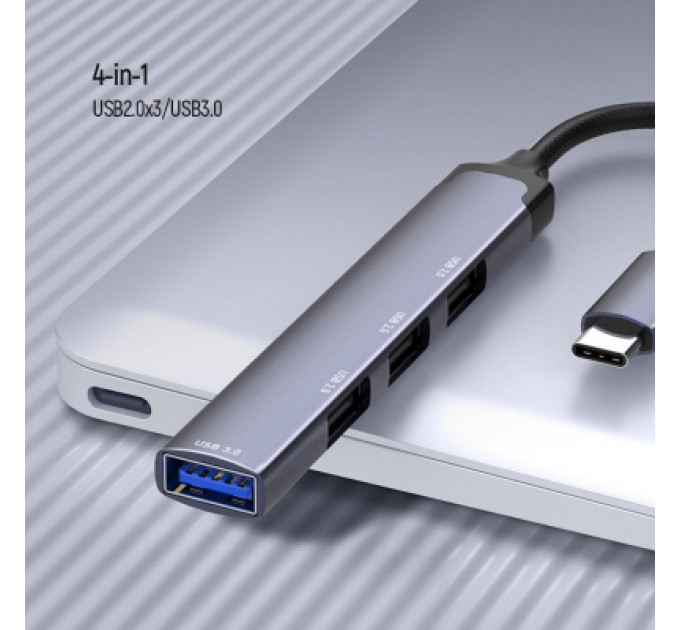ColorWay Концентратор ColorWay USB-C 4-в-1 USB2.0х3/USB3.0 (CW-HUB04)