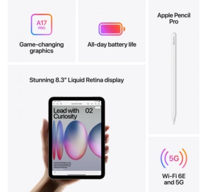 Apple Планшет Apple iPad mini 2024 Wi-Fi + Cellular 512GB Blue (MYHD3NF/A)