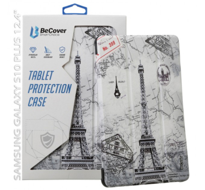 BeCover Чохол до планшета BeCover Smart Case Samsung Galaxy Tab S10 Plus (SM-X820/SM-X826) 12.4" Paris (712246)