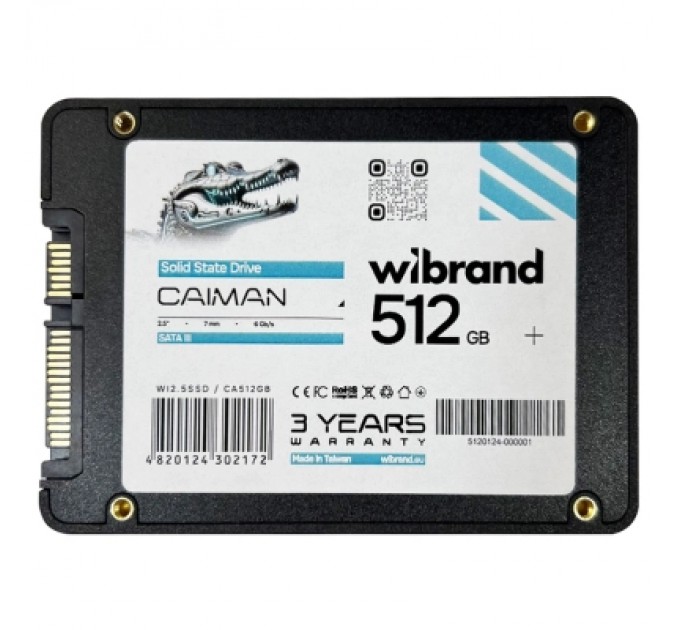 Wibrand Накопичувач SSD 2.5" 512GB Caiman Wibrand (WI2.5SSD/CA512GB)