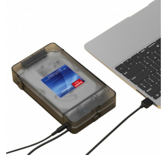 Maiwo Кишеня зовнішня Maiwo K104A USB 3.0 - SATA III, с блоком питания 12В/2А (K10435)