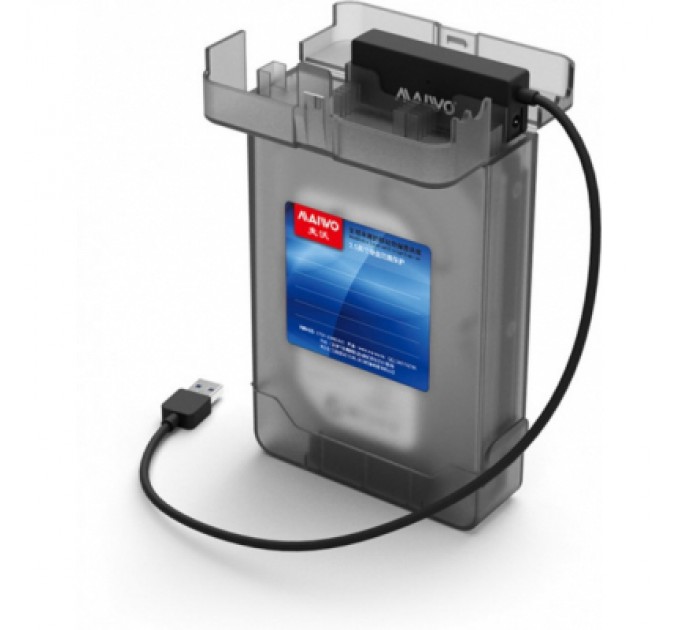 Maiwo Кишеня зовнішня Maiwo K104A USB 3.0 - SATA III, с блоком питания 12В/2А (K10435)