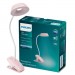 Philips Настільна лампа Philips Donutclip 3Вт 4000K 1200мАг USB-A рожевий (929003179607)