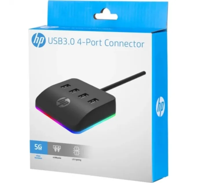 HP Концентратор HP DHC-CT120 USB 3.0 AM 4 ports USB 3.0 AF RGB (DHC-CT120)