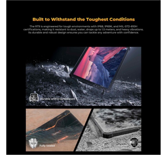 OUKITEL Планшет OUKITEL RT9 6/256GB LTE Black (6931940766845)