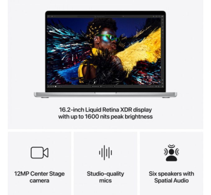 Apple Ноутбук Apple MacBook Pro 14 A3186 M4 Max Silver (MX2W3UA/A)